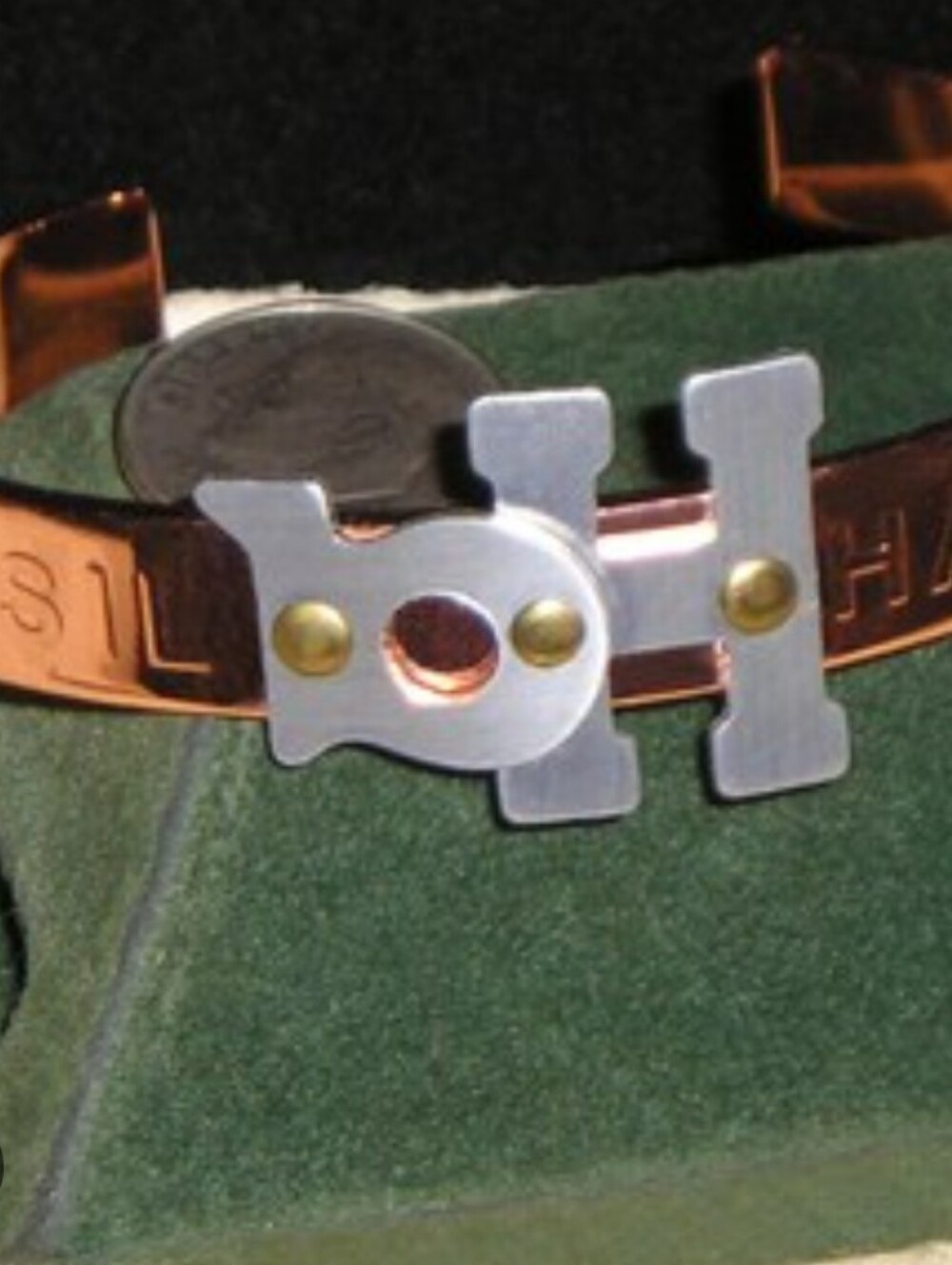 Rare Vintage Basil Hayden Bourbon Copper Cuff Bracelet